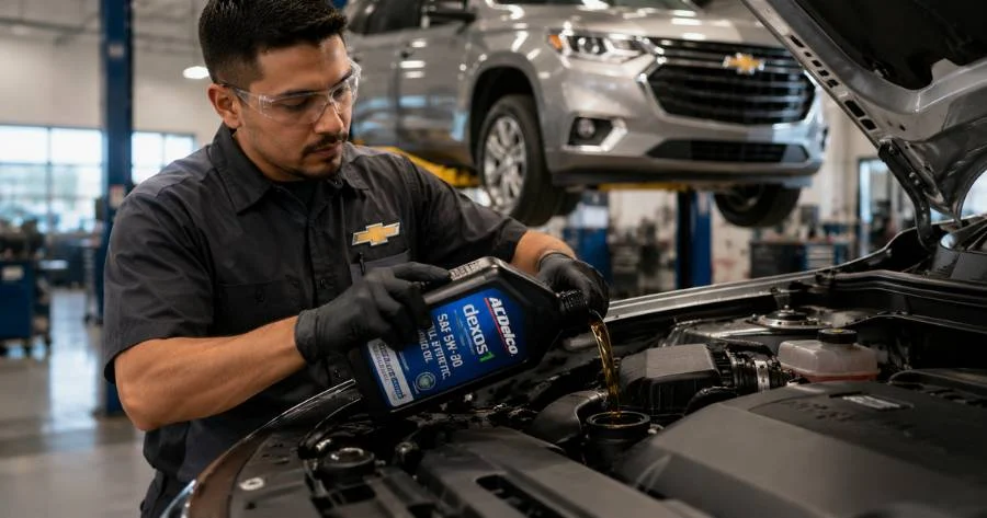 Chevrolet service coupons and dexos1 synthetic oil change deals at a Chevy dealer