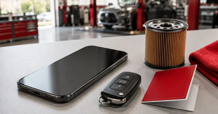 Toyota service coupons listed on a dealer service specials page