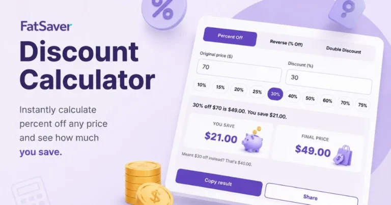 percent off discount calculator