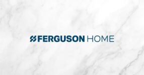 Ferguson Home review cover: logo on a marble background